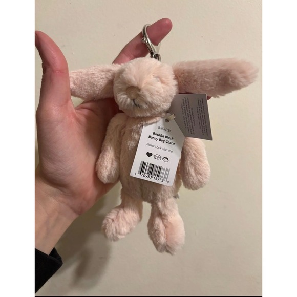 Jellycat Other - Jellycat Bashful Blush Bunny Bag Charm Pink Plush Keychain Rabbit BAS4ELBC NWT